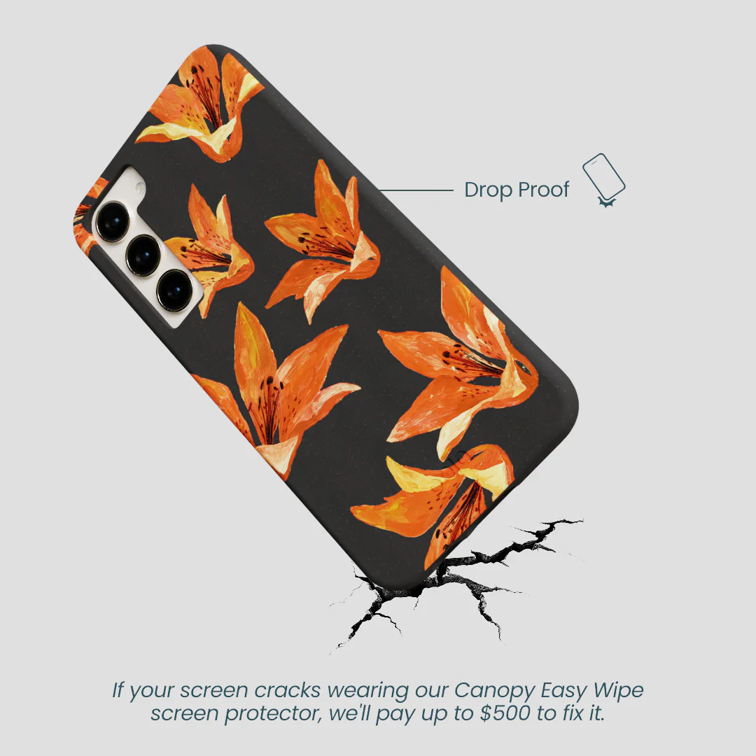 Black Tiger Lily Samsung Galaxy S24+(Plus) Case - Image 5