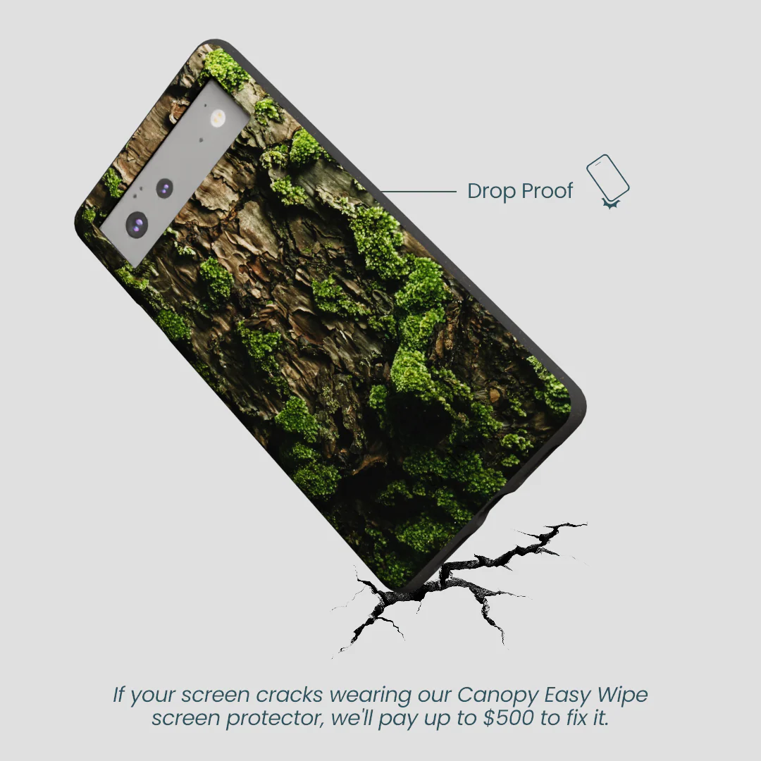 Black Tree Bark Google Pixel 6a Case - Image 5
