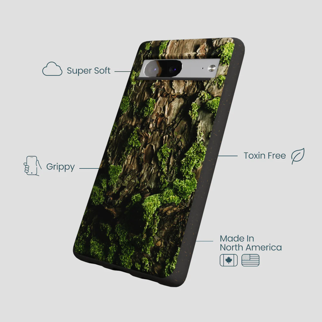 Black Tree Bark Google Pixel 7 Case - Image 4
