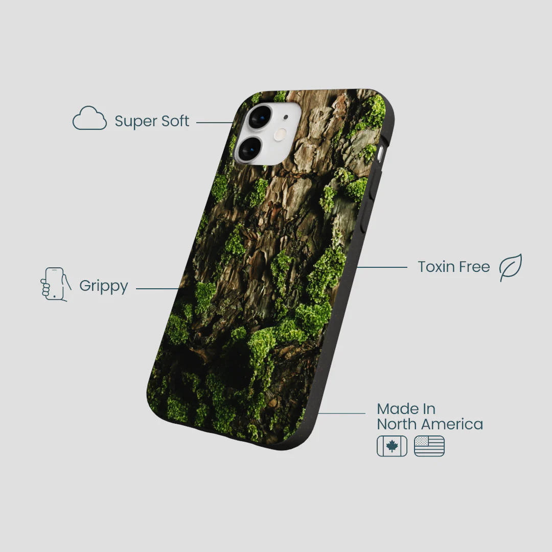 Black Tree Bark iPhone 12 Mini Case - Image 4