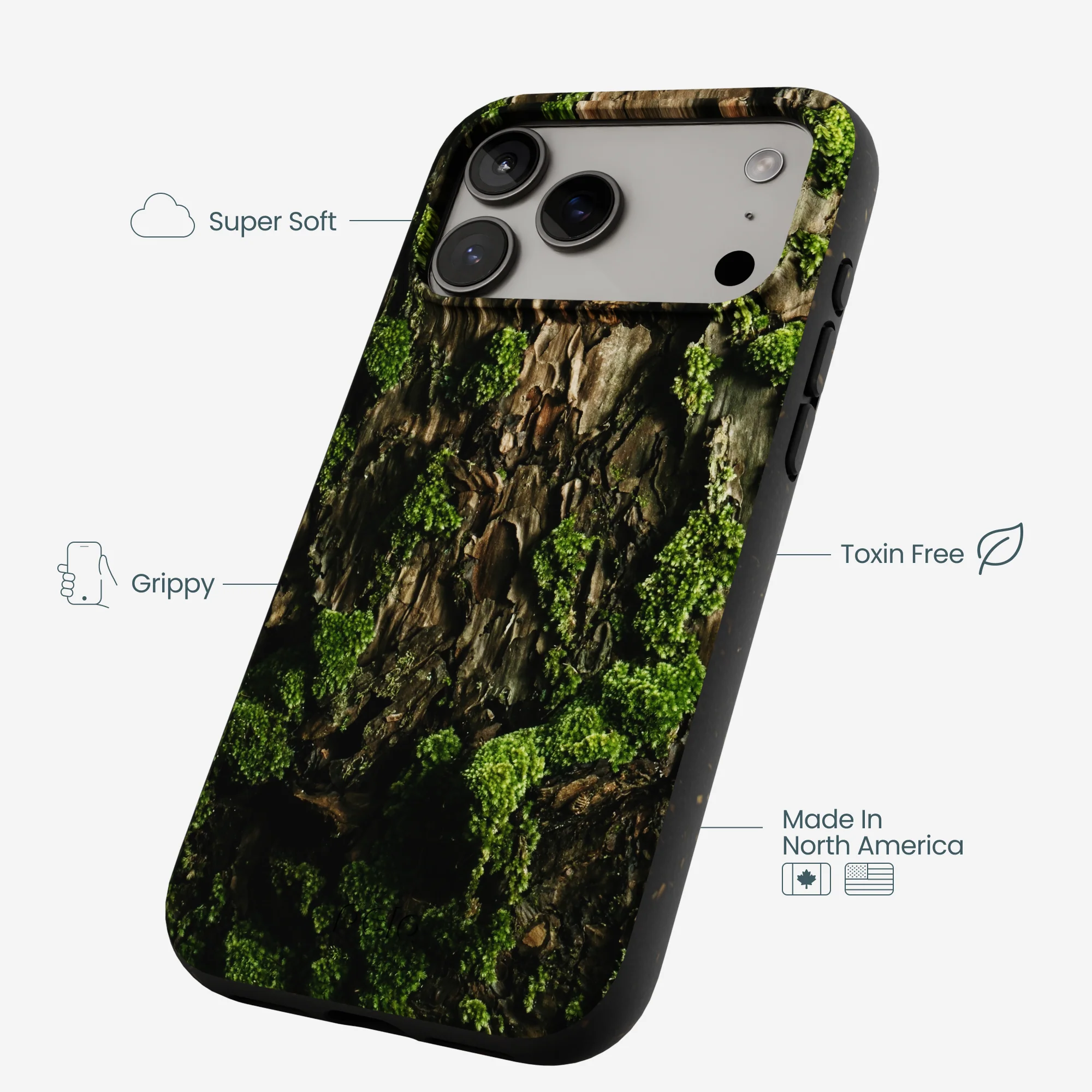 Black Tree Bark iPhone 17 Pro Max Case - Image 4