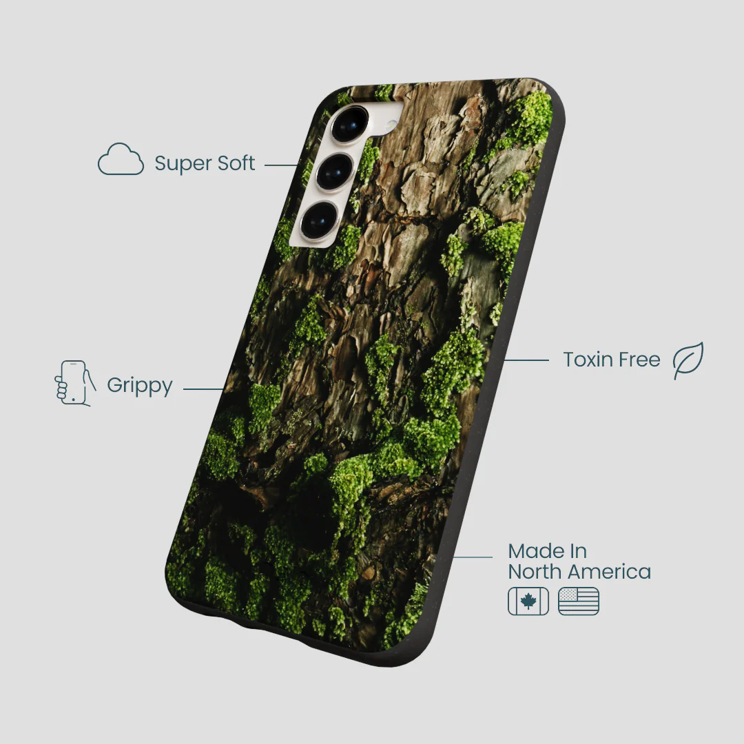 Black Tree Bark Samsung Galaxy S23+(Plus) Case - Image 4