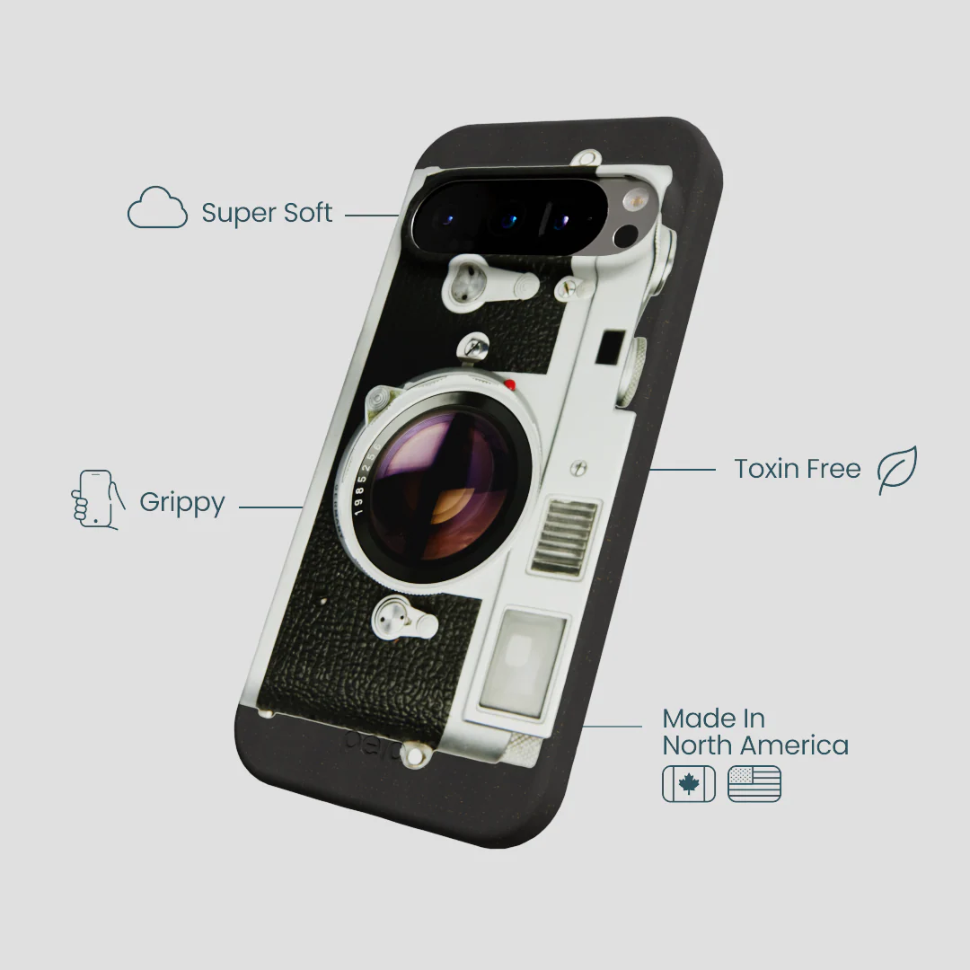 Black Vintage Camera Google Pixel 9/9 Pro Case - Image 3