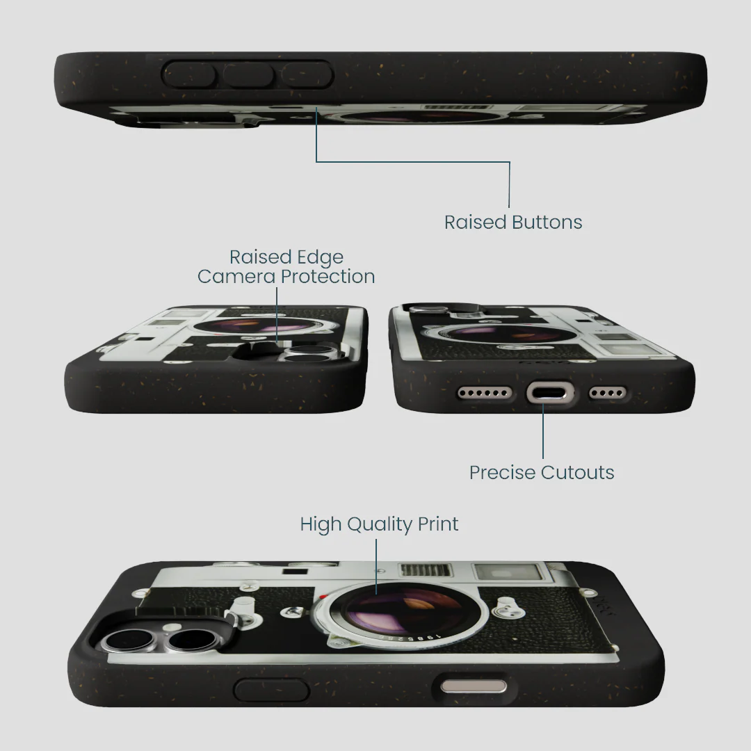 Black Vintage Camera iPhone 16 Plus Case - Image 3