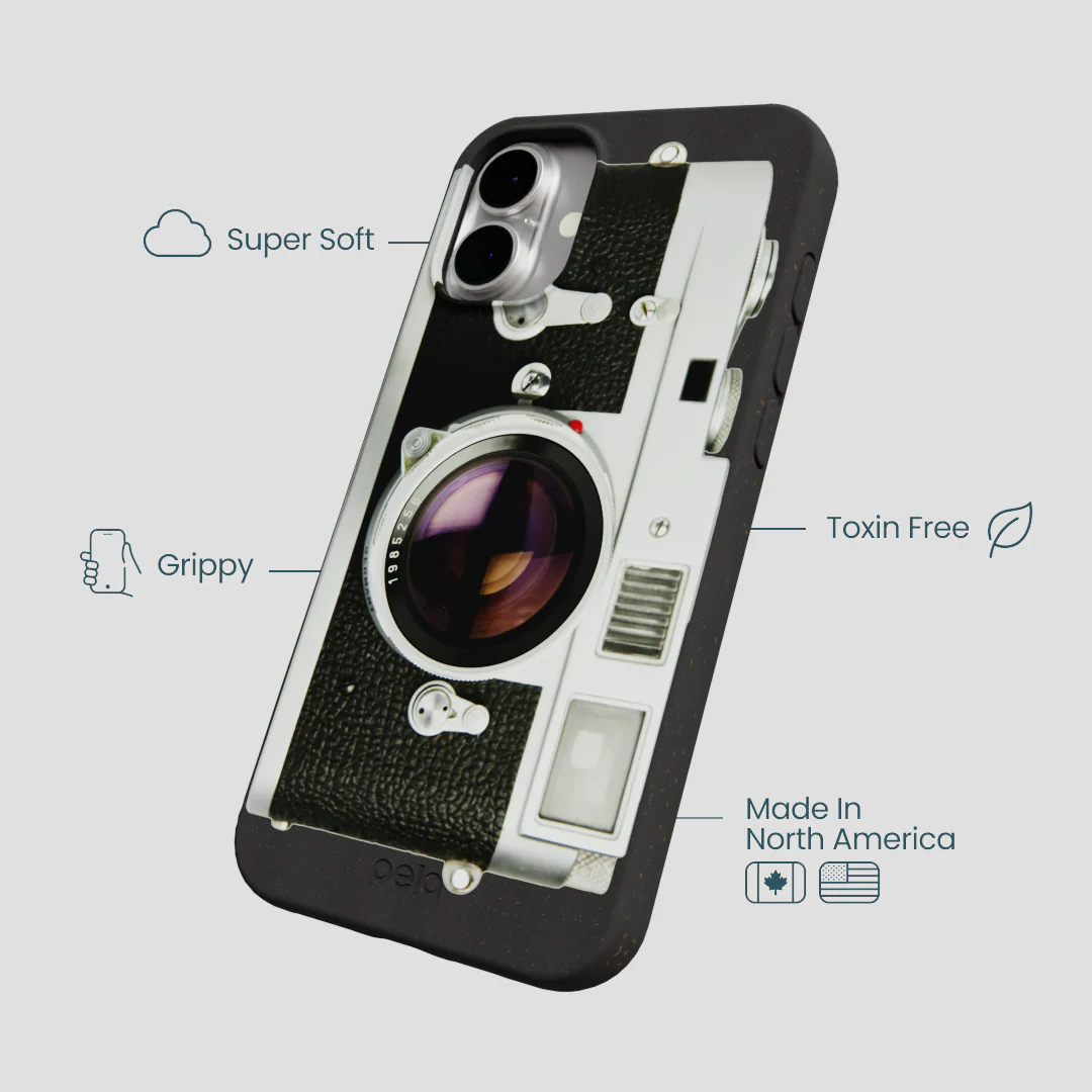 Black Vintage Camera iPhone 16 Plus Case - Image 4