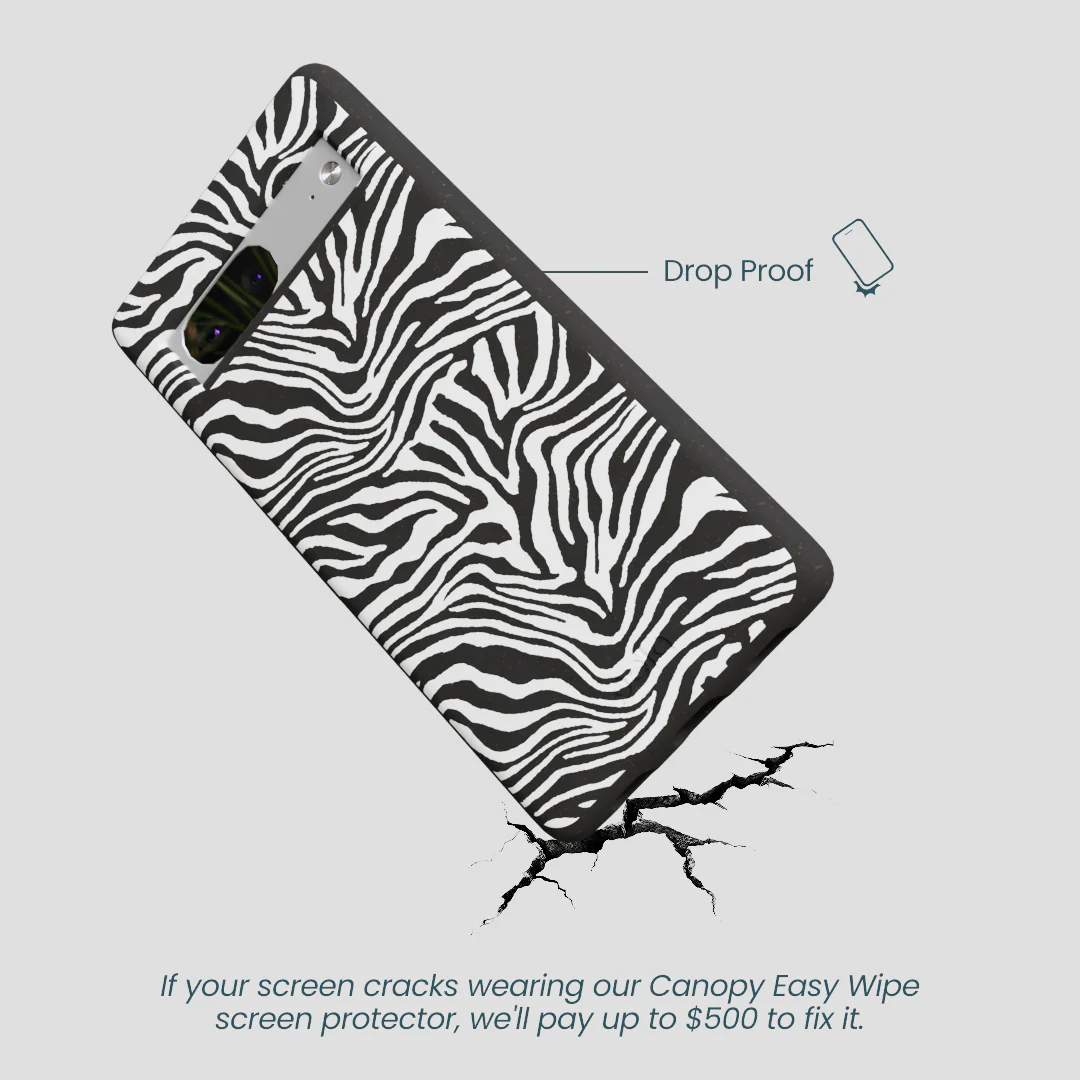 Black Zebra Lines Google Pixel 7 Case - Image 5