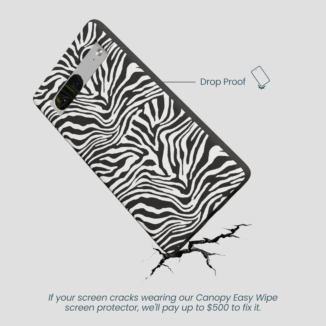 Black Zebra Lines Google Pixel 7a Case - Image 5