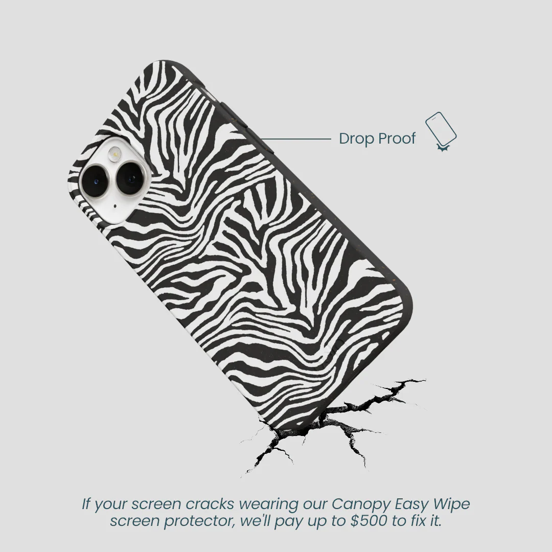 Black Zebra Lines iPhone 13 Case - Image 5