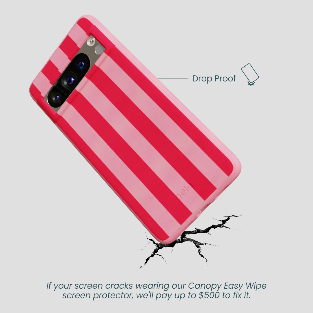 Bubblegum Pink Big Pink Stripes Google Pixel 8 Pro Case - Image 5