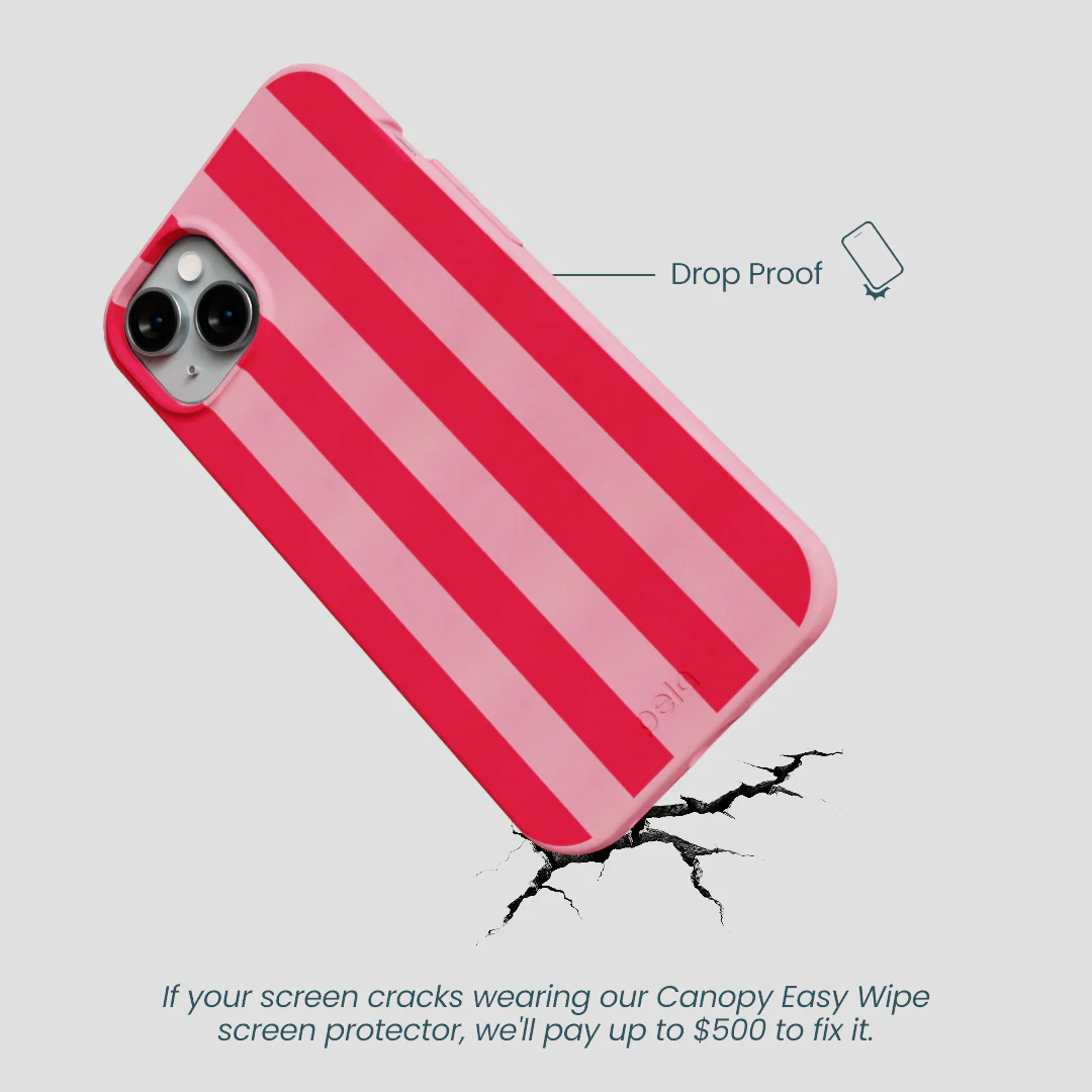 Bubblegum Pink Big Pink Stripes iPhone 14 Plus Case - Image 5