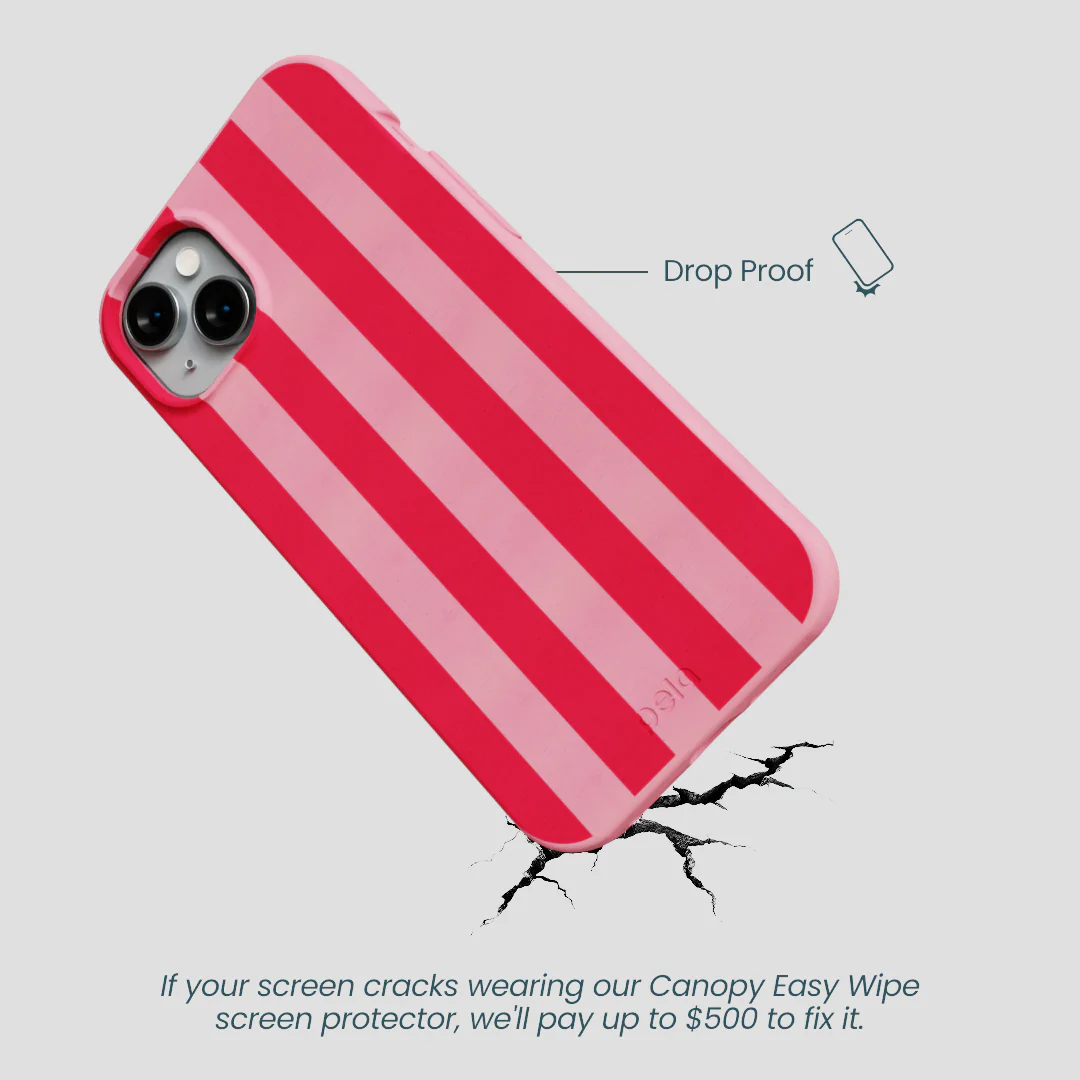 Bubblegum Pink Big Pink Stripes iPhone 15 Plus Case - Image 5