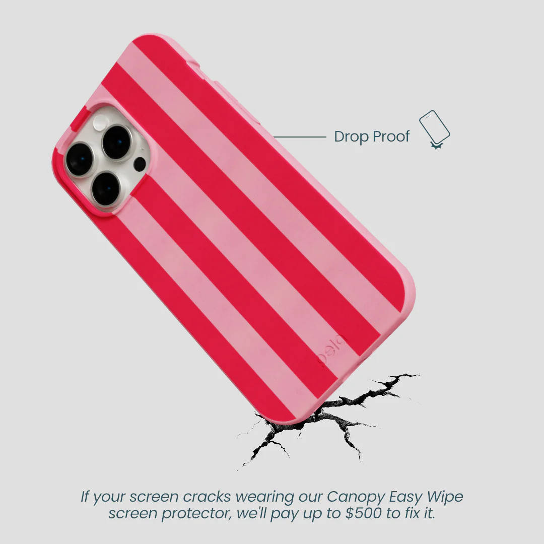 Bubblegum Pink Big Pink Stripes iPhone 15 Pro Max Case - Image 5