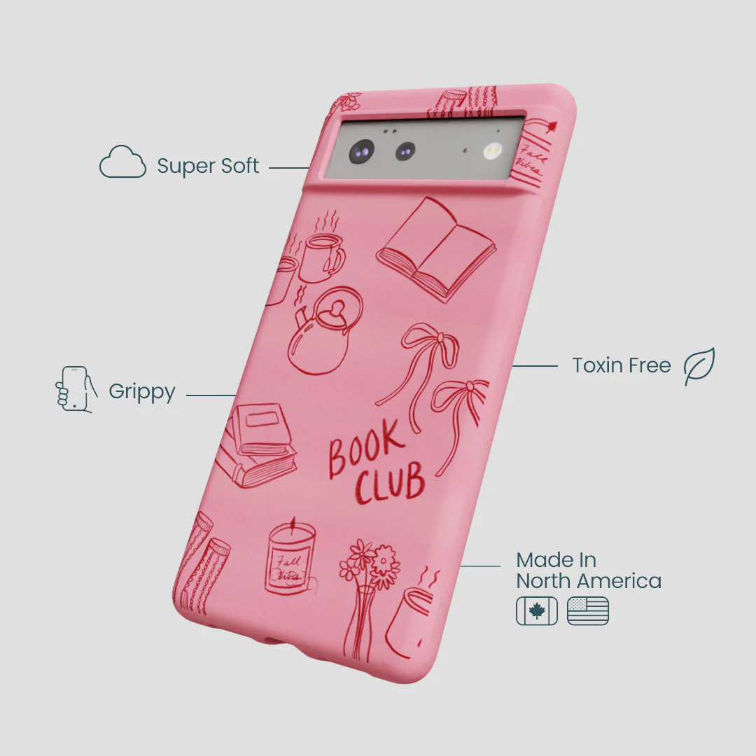 Bubblegum Pink Book Club Google Pixel 6 Case - Image 4