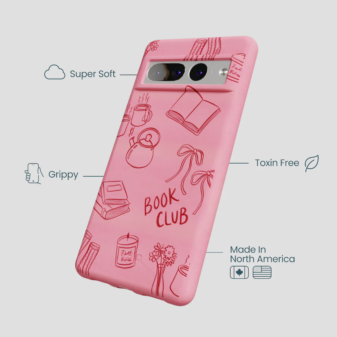 Bubblegum Pink Book Club Google Pixel 7 Pro Case - Image 4