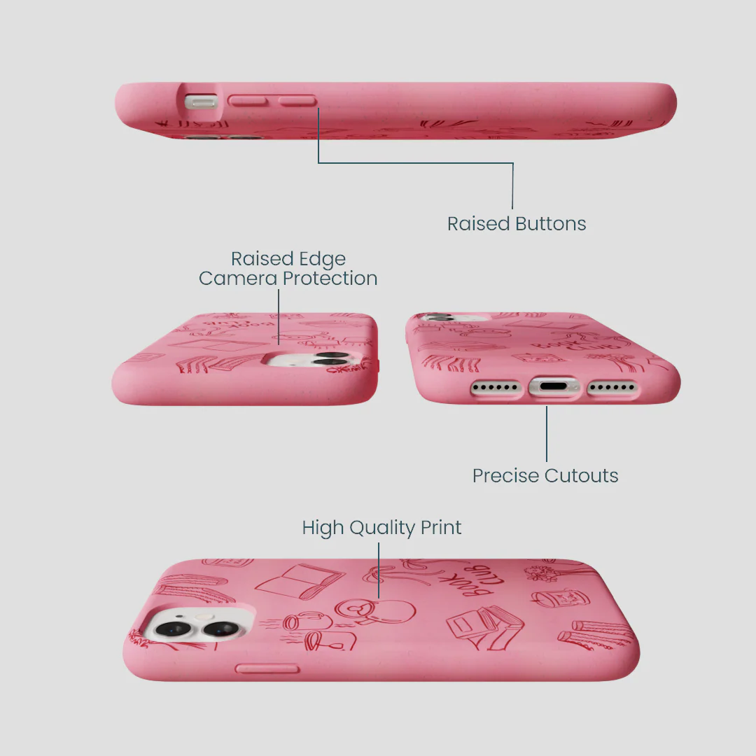Bubblegum Pink Book Club iPhone 11 Case - Image 3