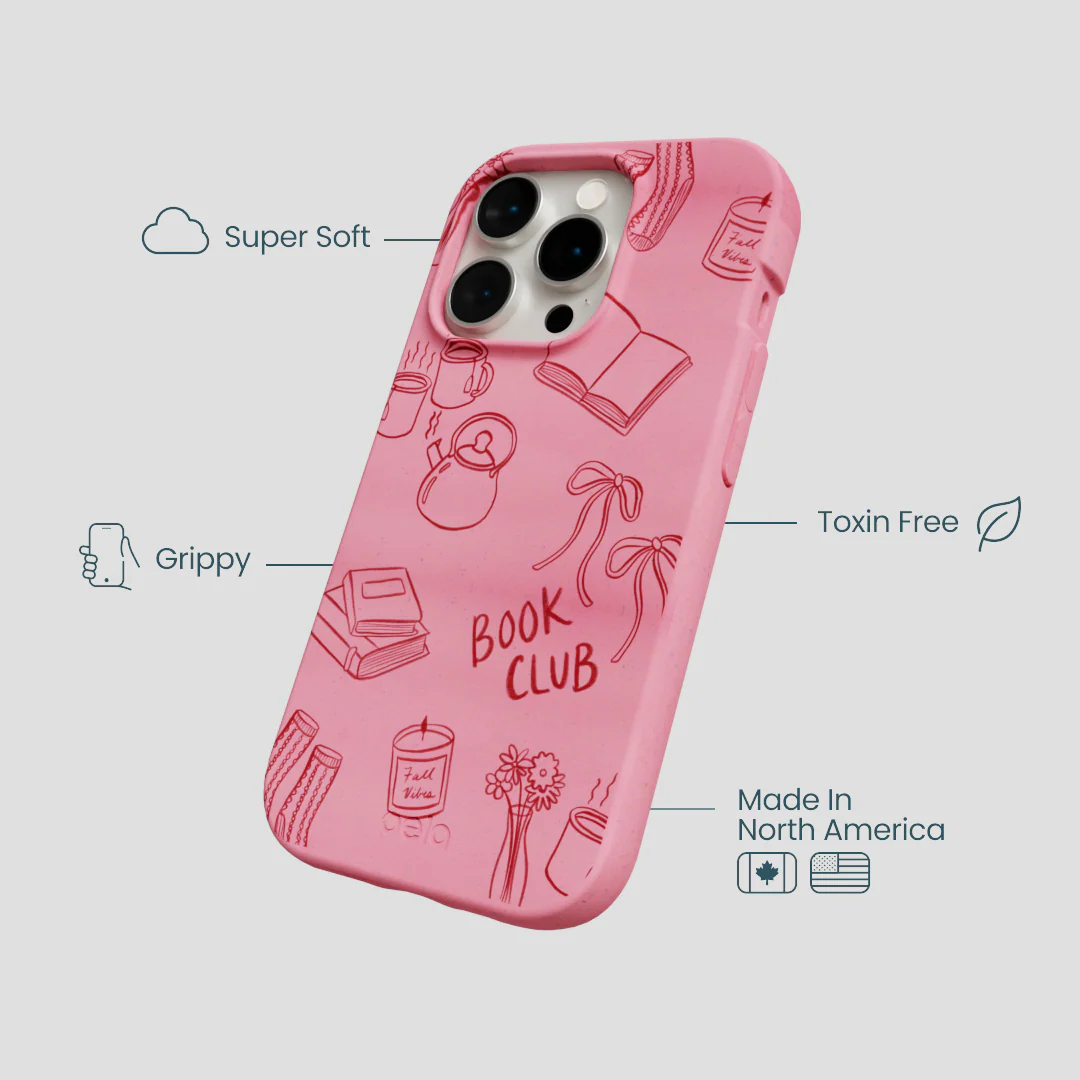 Bubblegum Pink Book Club iPhone 14 Pro Case - Image 4