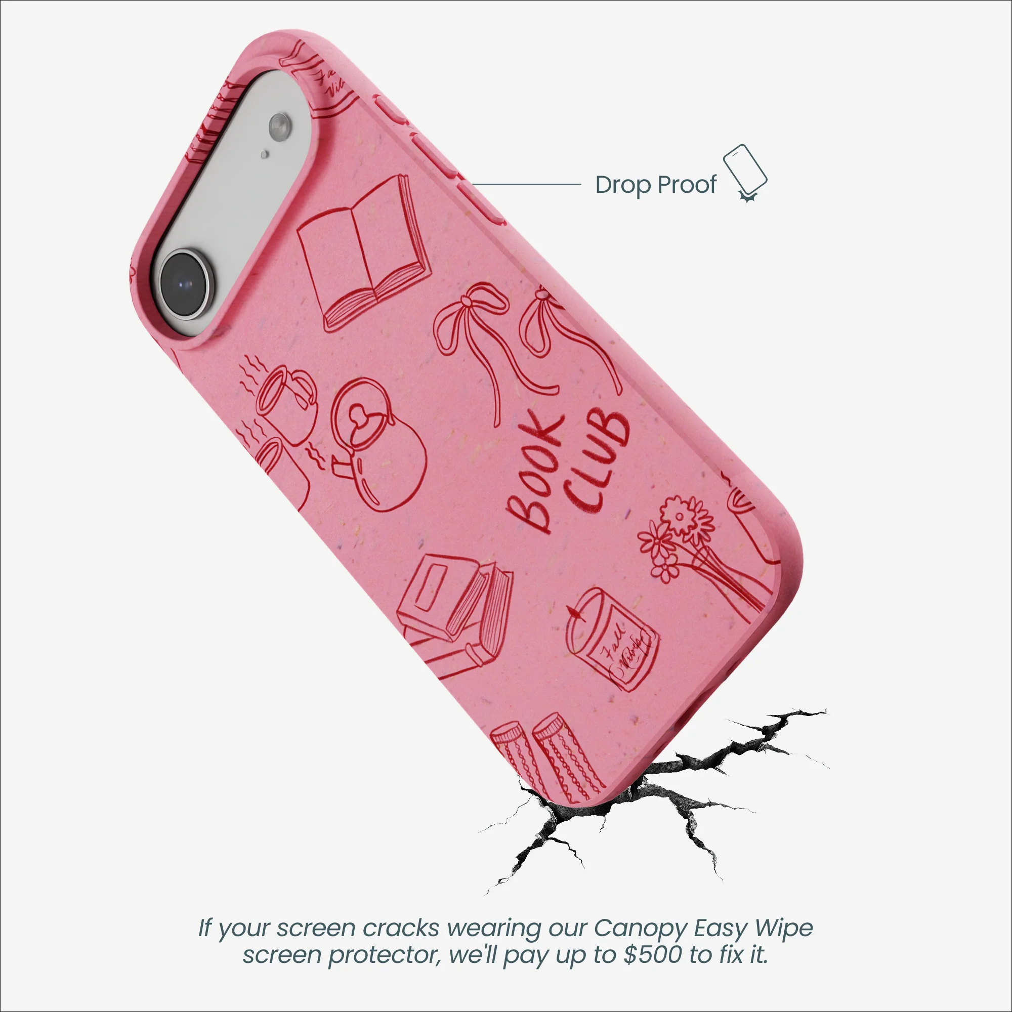 Bubblegum Pink Book Club iPhone Air Case - Image 5