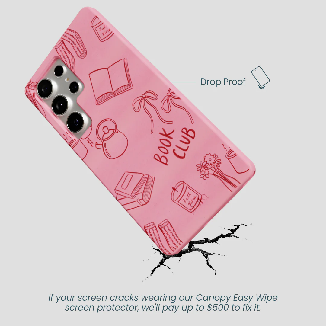 Bubblegum Pink Book Club Samsung Galaxy S25 Ultra Case - Image 5