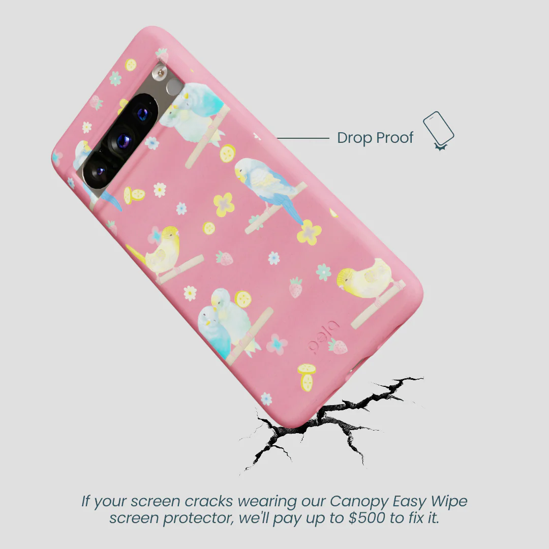 Bubblegum Pink Budgie Daydream Google Pixel 8 Pro Case - Image 5