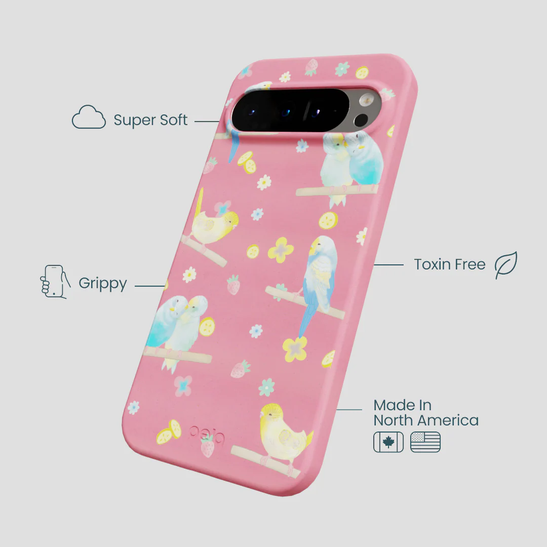 Bubblegum Pink Budgie Daydream Google Pixel 9 Pro XL Case - Image 4