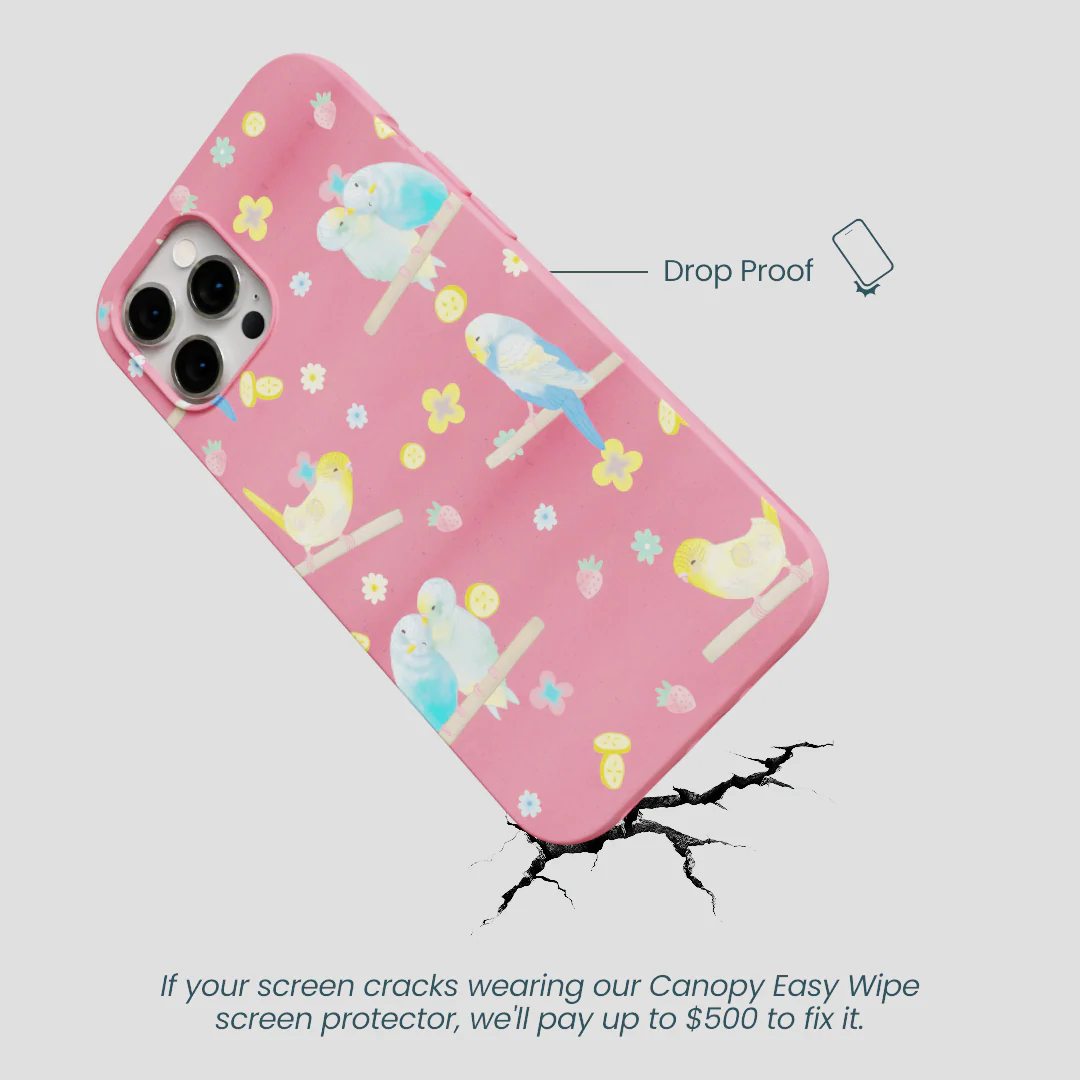 Bubblegum Pink Budgie Daydream iPhone 12 Pro Max Case - Image 5