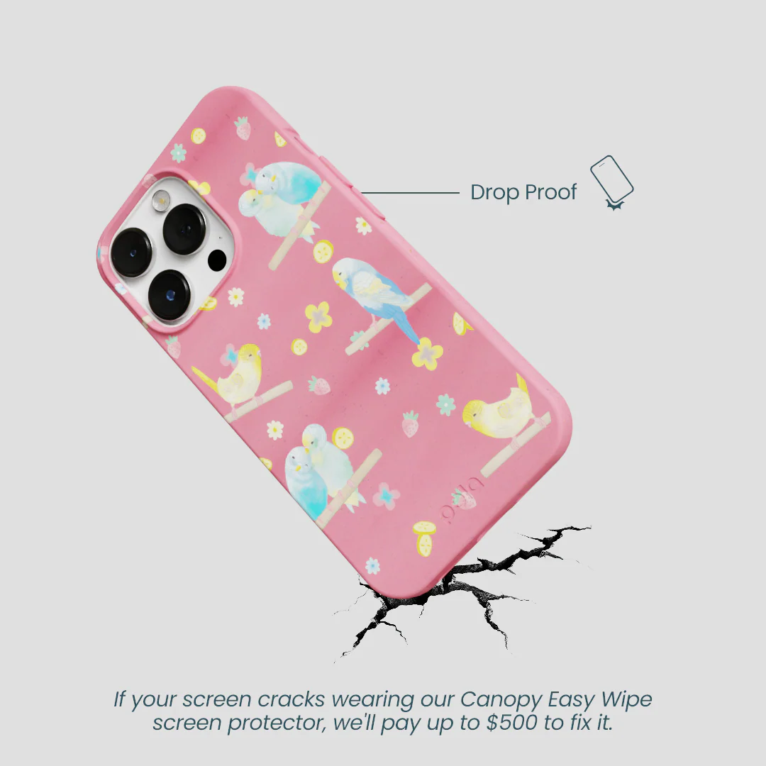 Bubblegum Pink Budgie Daydream iPhone 13 Pro Case - Image 5