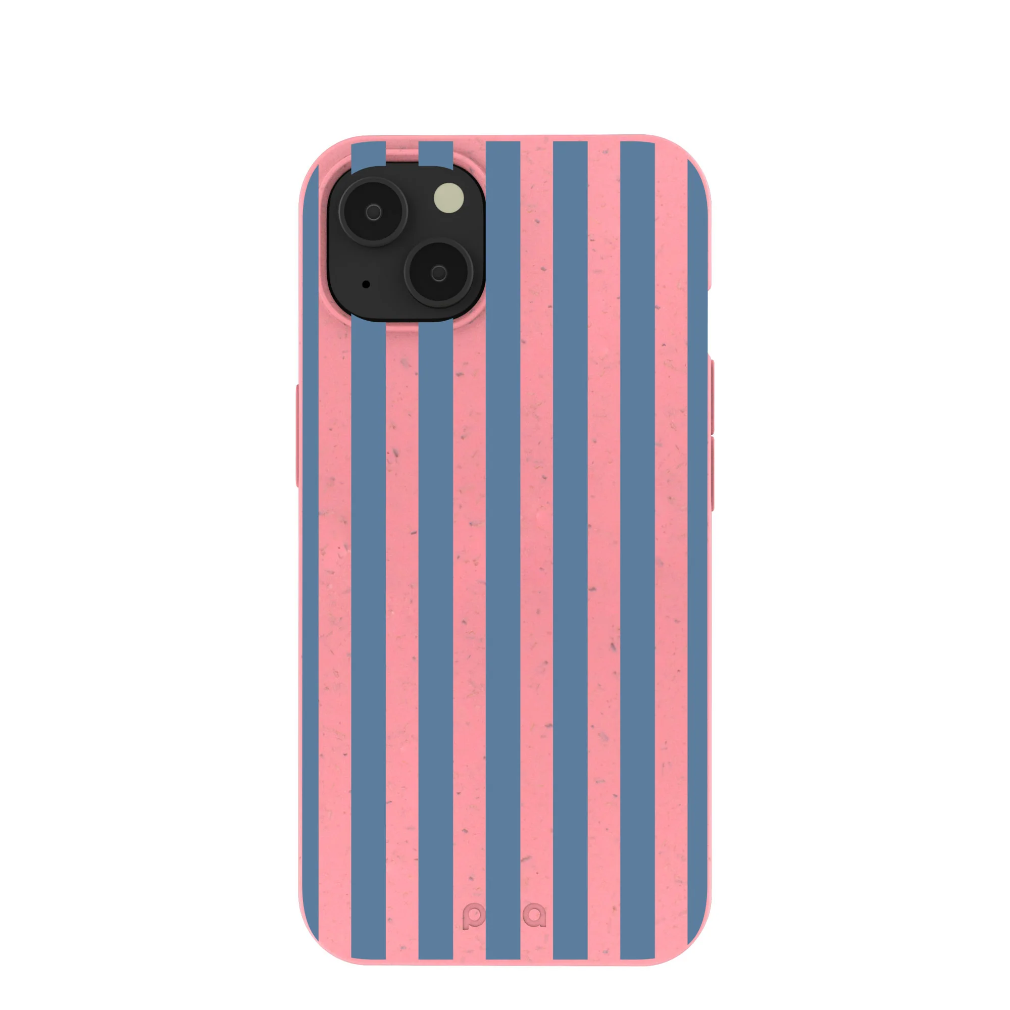 Bubblegum Pink Candy Blue Stripes iPhone 13 Case