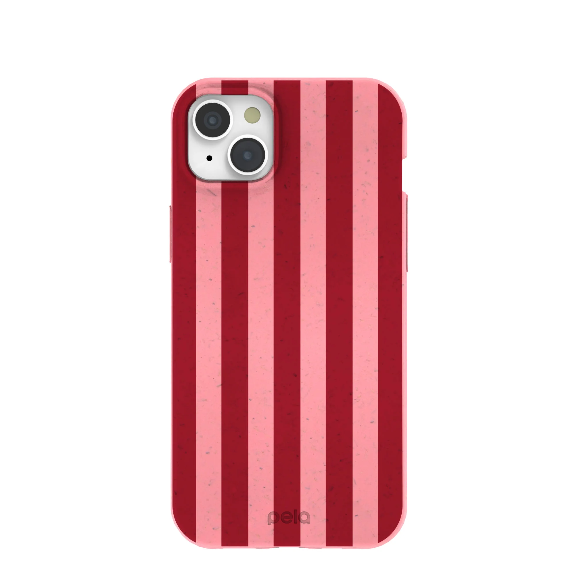 Bubblegum Pink Cherry Stripes iPhone 15 Plus Case