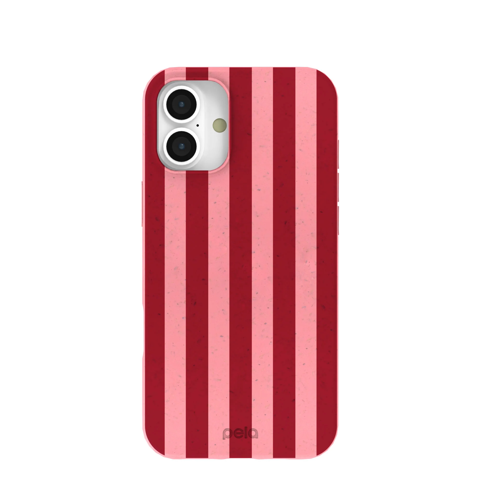 Bubblegum Pink Cherry Stripes iPhone 16 Plus Case