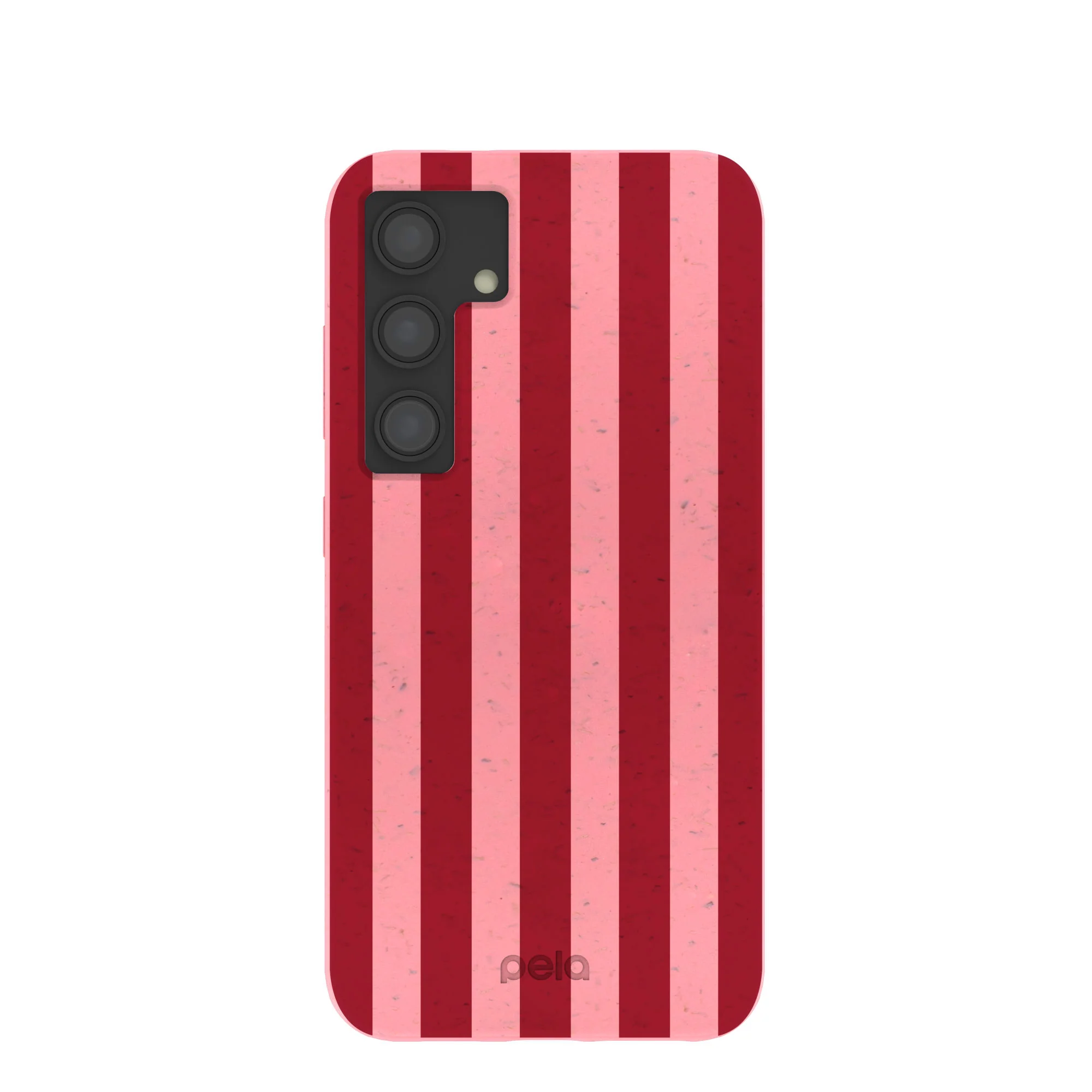 Bubblegum Pink Cherry Stripes Samsung Galaxy S24 Case