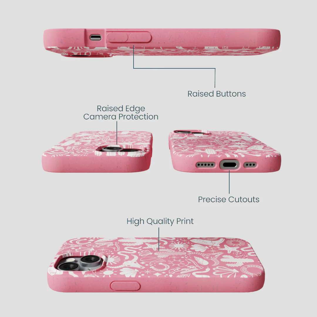 Bubblegum Pink Coastal Rodeo iPhone 14 Case - Image 3