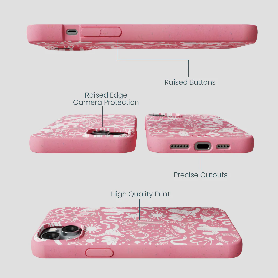 Bubblegum Pink Coastal Rodeo iPhone 14 Plus Case - Image 3
