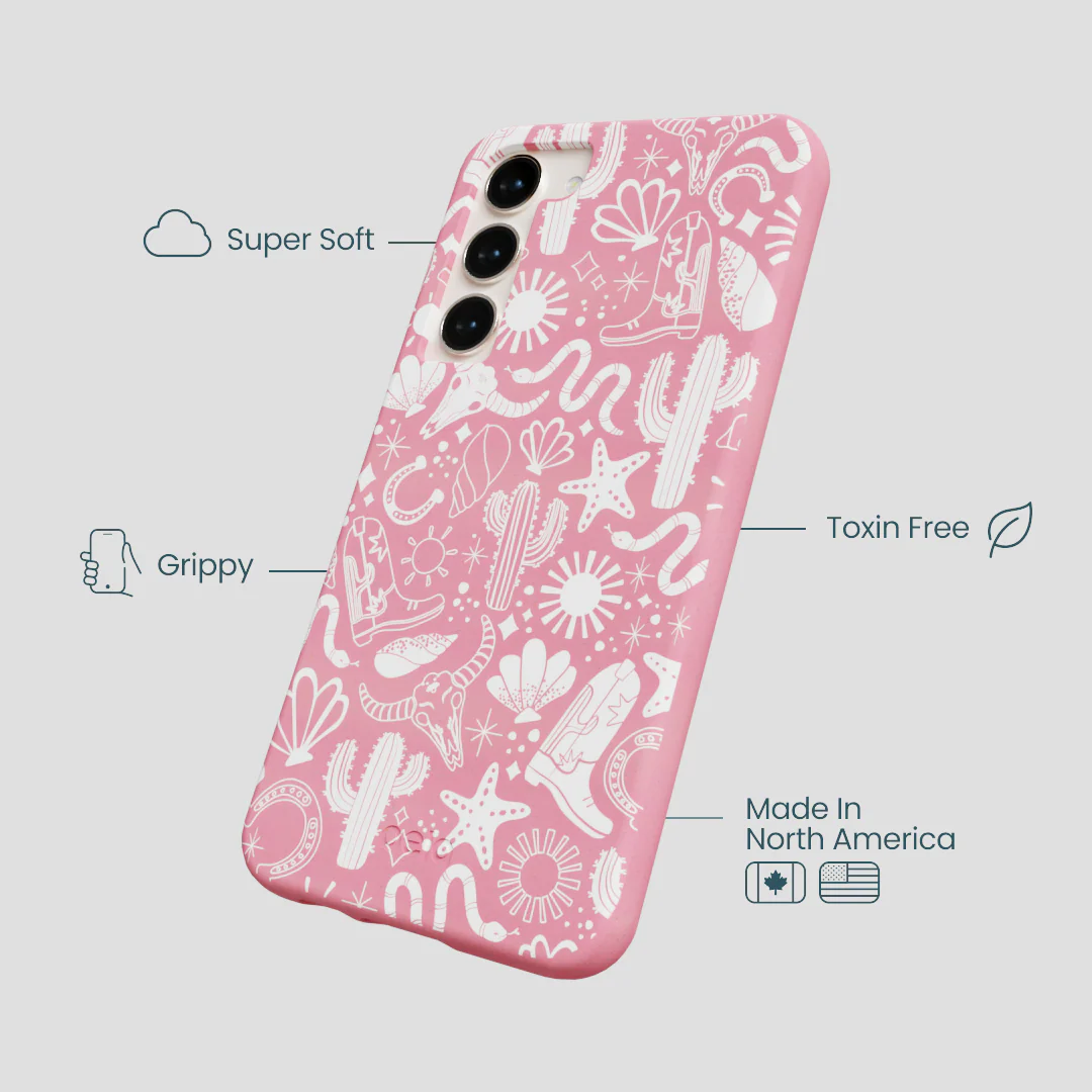 Bubblegum Pink Coastal Rodeo Samsung Galaxy S23+(Plus) Case - Image 3