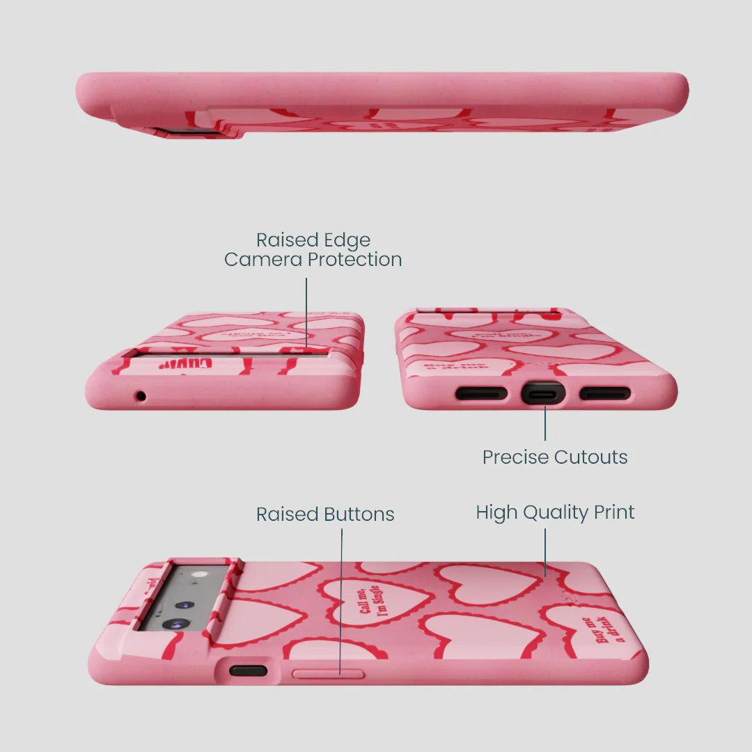 Bubblegum Pink Cupid Who Google Pixel 6a Case - Image 3