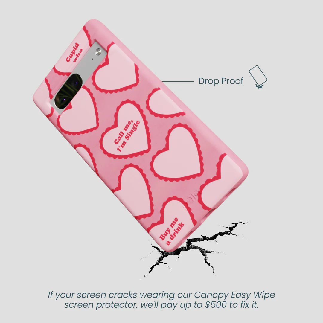 Bubblegum Pink Cupid Who Google Pixel 7a Case - Image 5