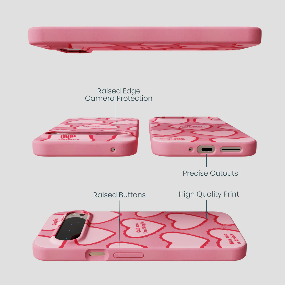 Bubblegum Pink Cupid Who Google Pixel 9 Pro XL Case - Image 3