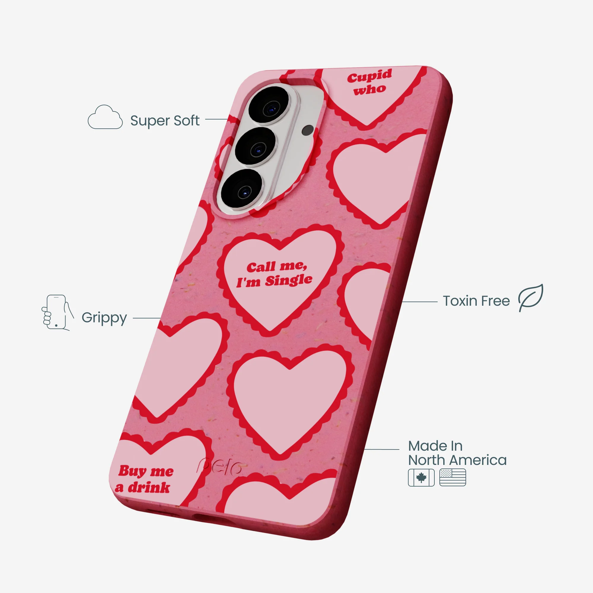 Bubblegum Pink Cupid Who Samsung Galaxy S26 Case - Image 4