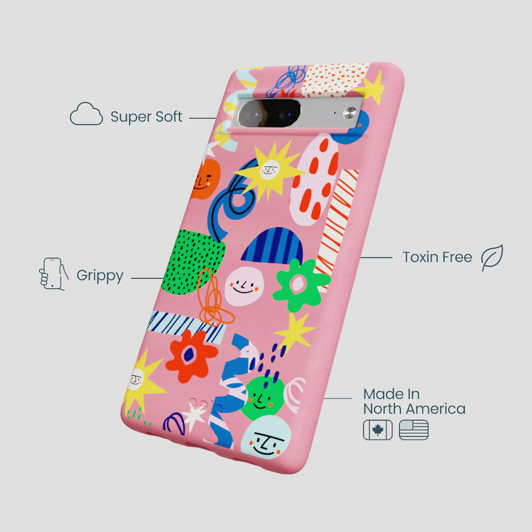 Bubblegum Pink Daydreaming Google Pixel 7 Case - Image 4