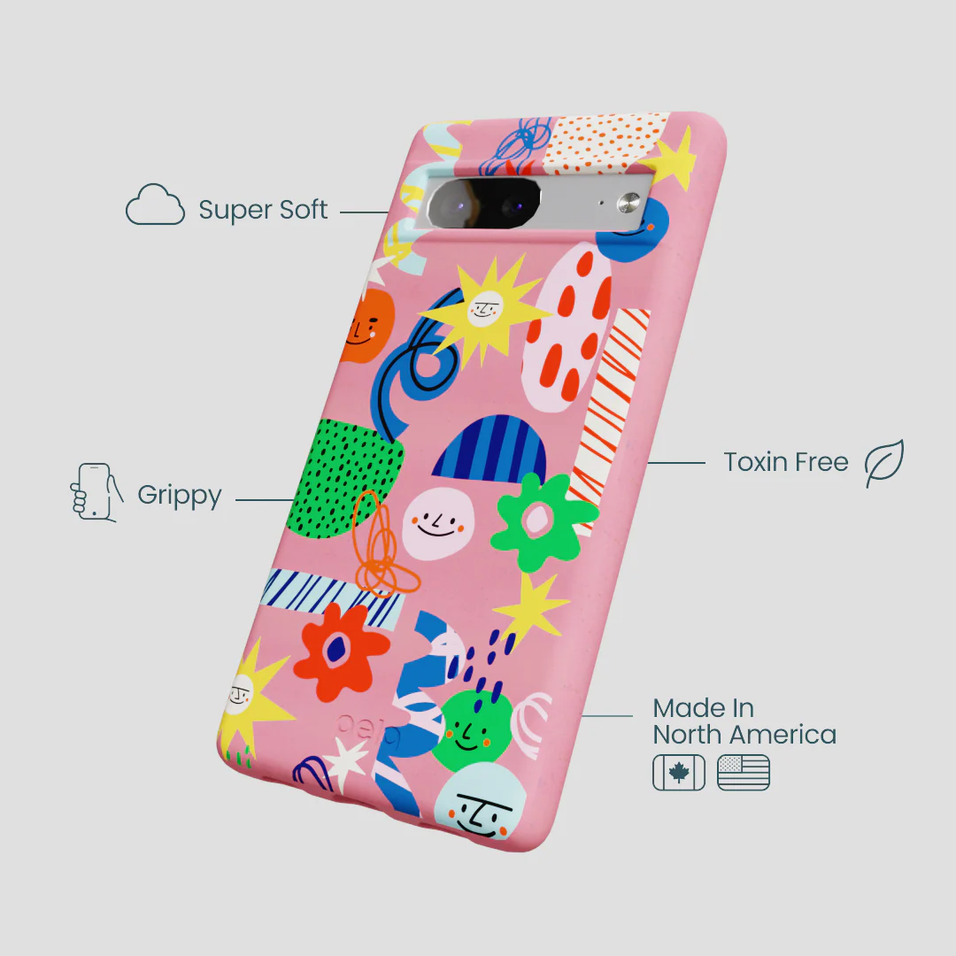 Bubblegum Pink Daydreaming Google Pixel 7a Case - Image 4