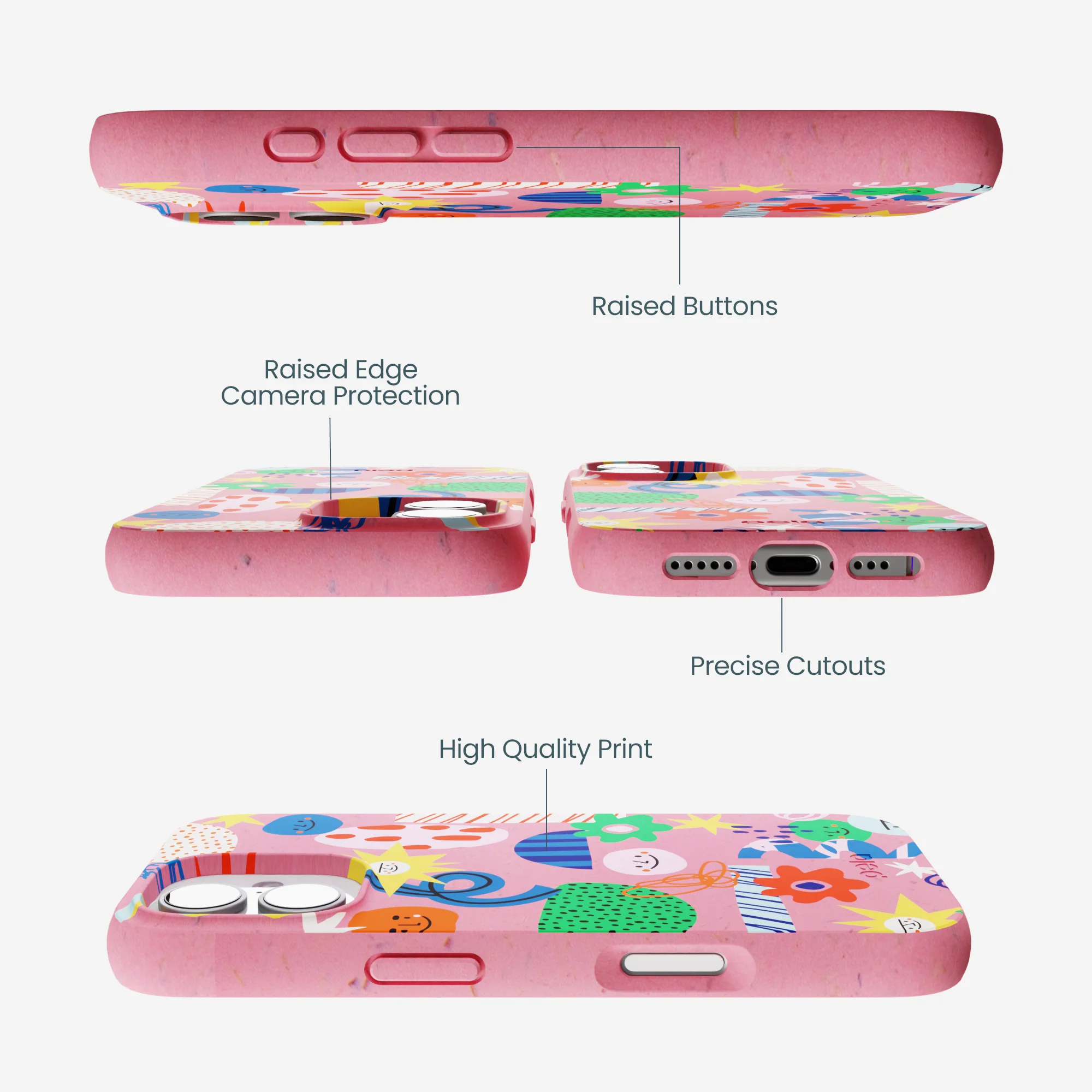 Bubblegum Pink Daydreaming iPhone 17 Case - Image 3