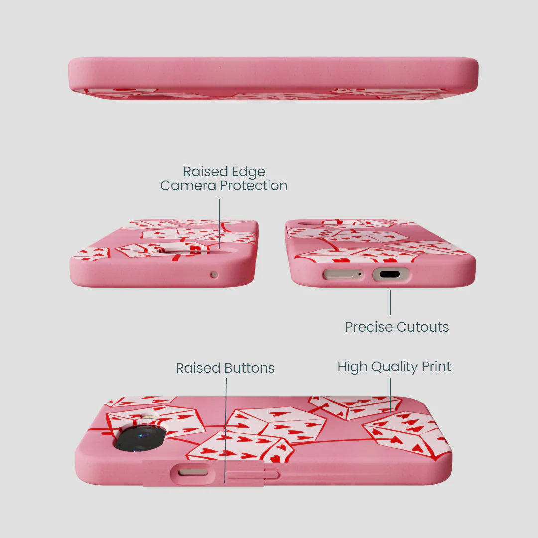 Bubblegum Pink Dicey Cherries Google Pixel 9a Case - Image 2