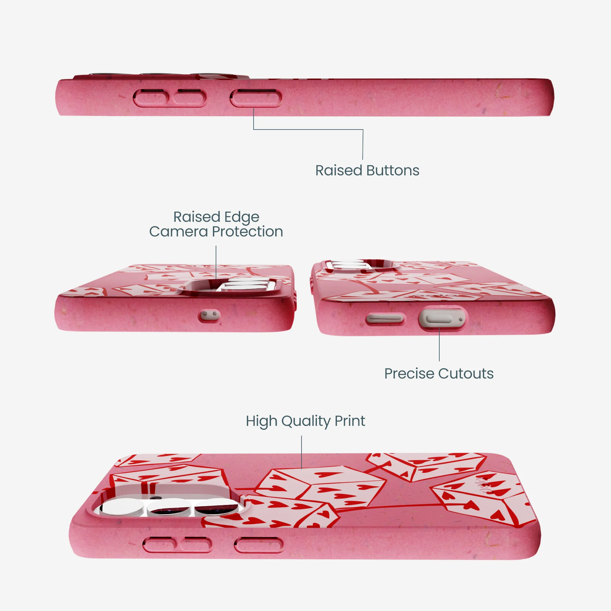 Bubblegum Pink Dicey Cherries Samsung Galaxy S26 Case - Image 2