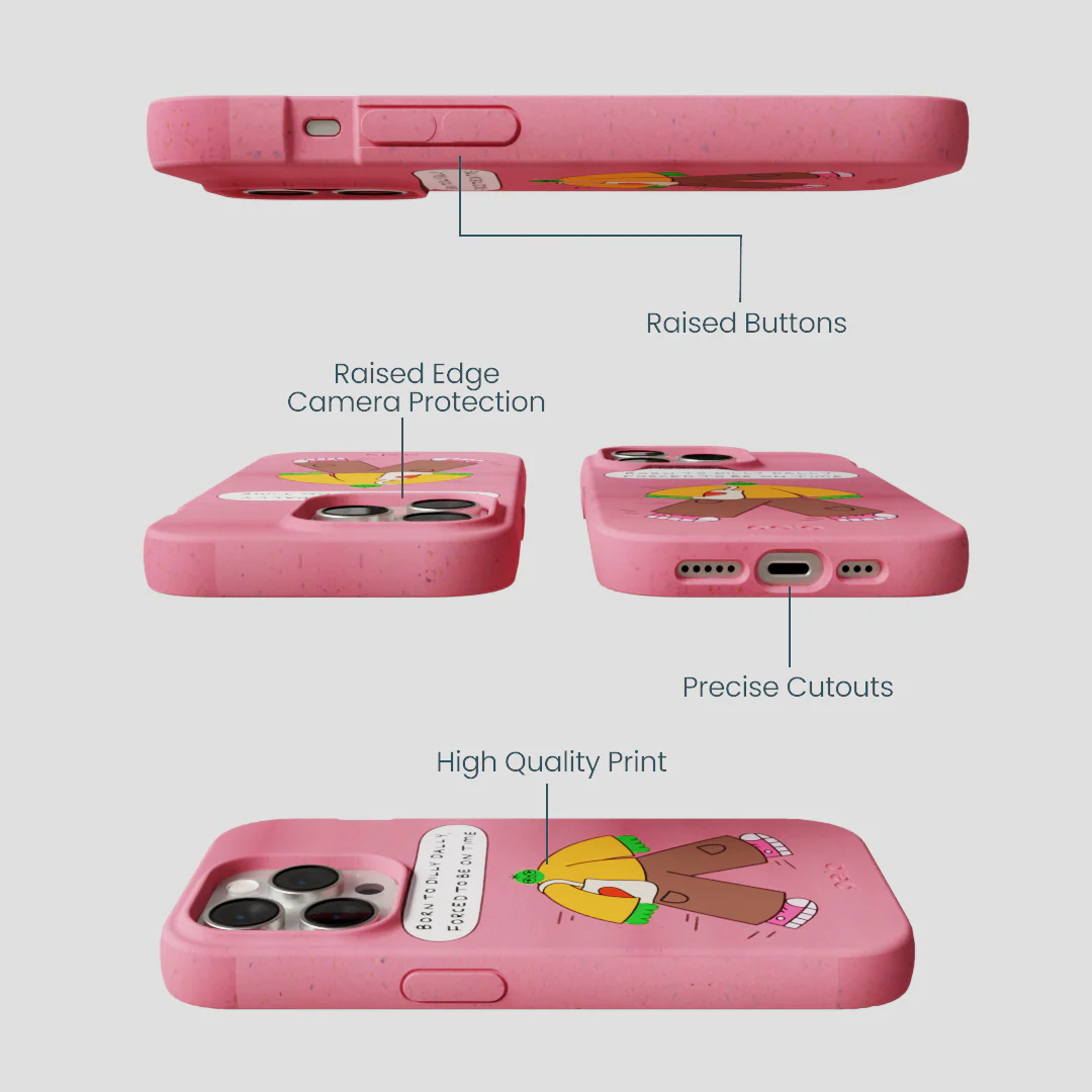 Bubblegum Pink Dilly Dally iPhone 15 Pro Case - Image 3