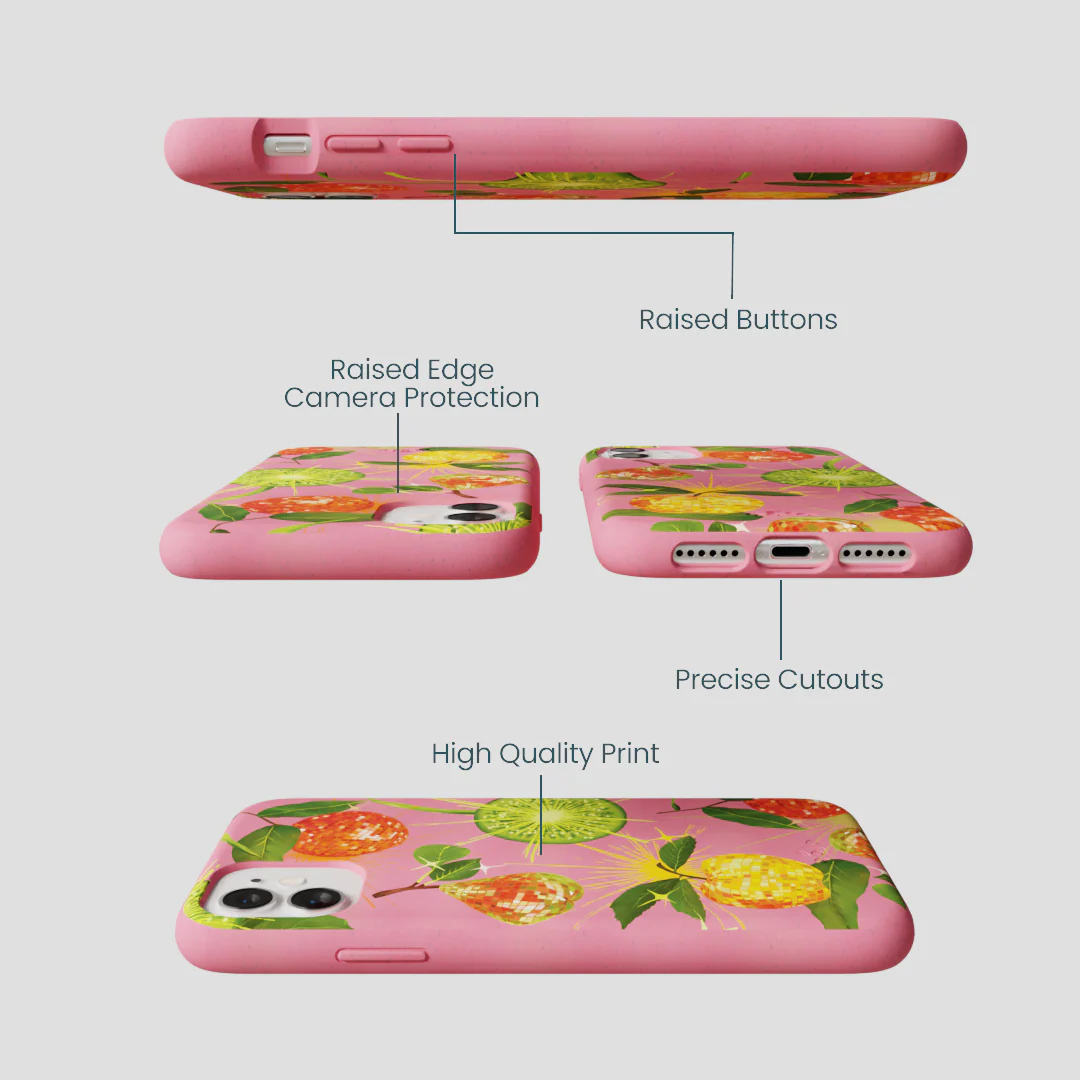 Bubblegum Pink Disco Fruity iPhone 11 Case - Image 3