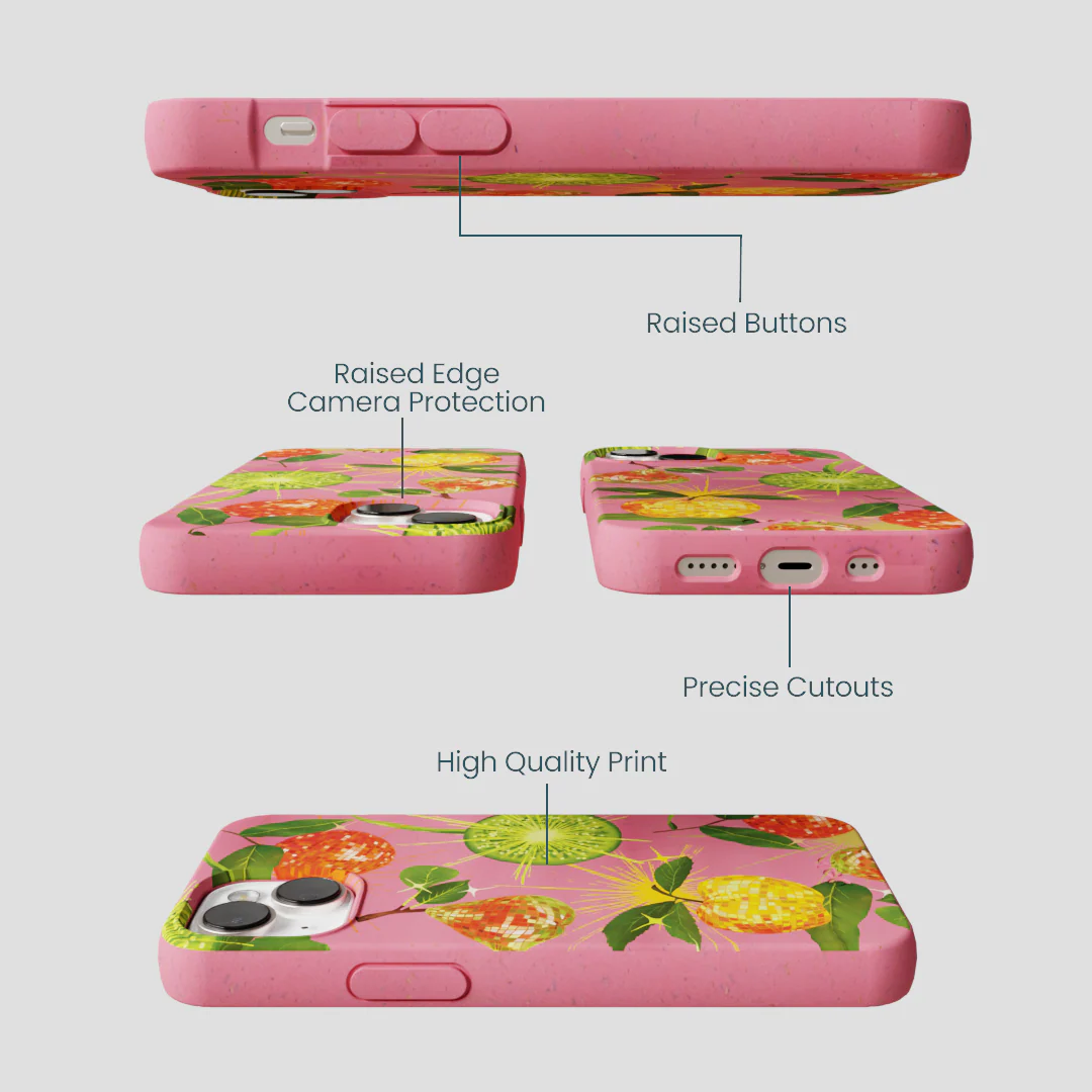 Bubblegum Pink Disco Fruity iPhone 13 Case - Image 3
