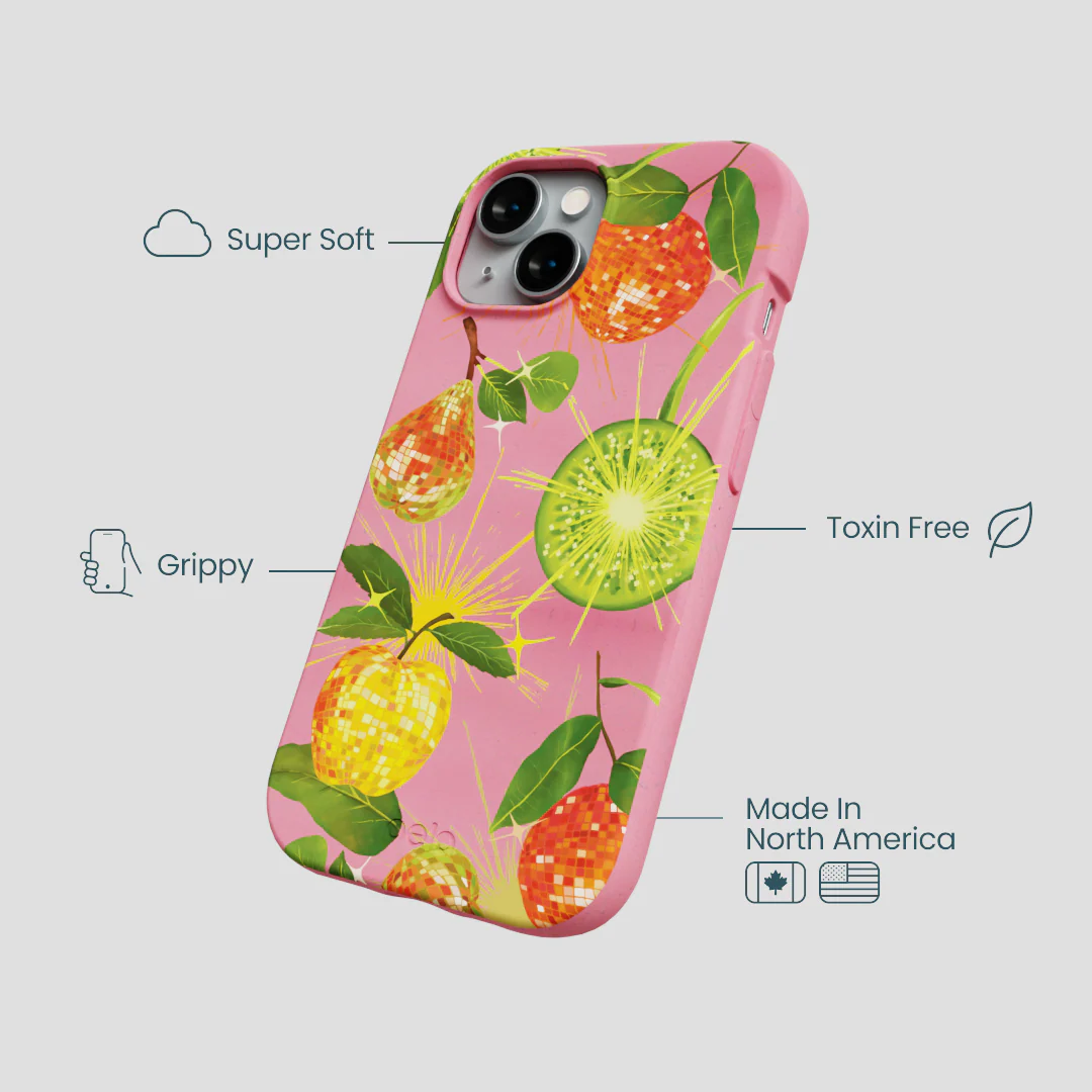 Bubblegum Pink Disco Fruity iPhone 14 Case - Image 4