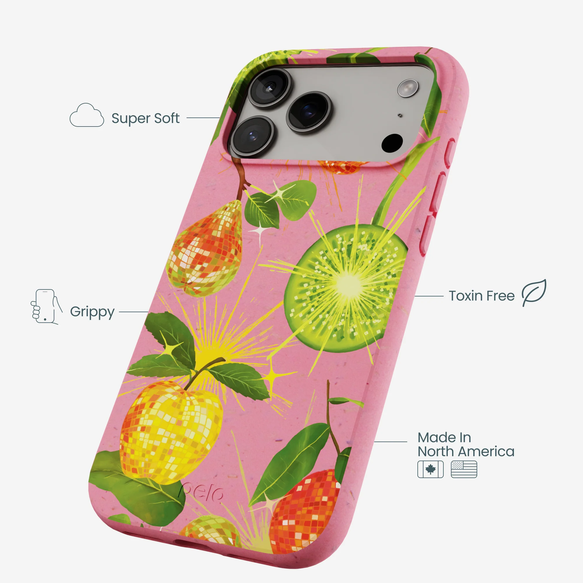 Bubblegum Pink Disco Fruity iPhone 17 Pro Max Case - Image 4