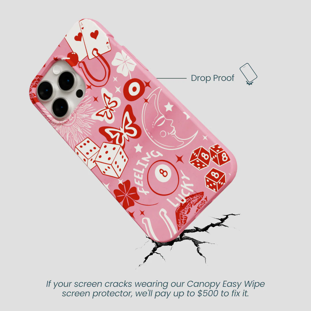 Bubblegum Pink Feeling Lucky iPhone 14 Pro Max Case - Image 5