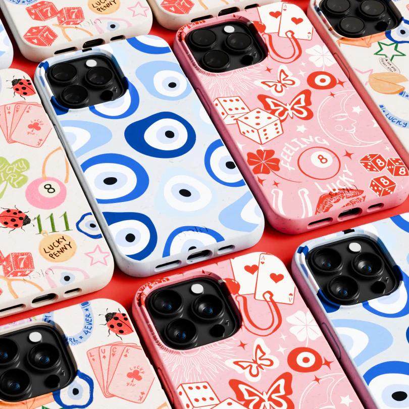 Bubblegum Pink Feeling Lucky iPhone 15 Plus Case - Image 10