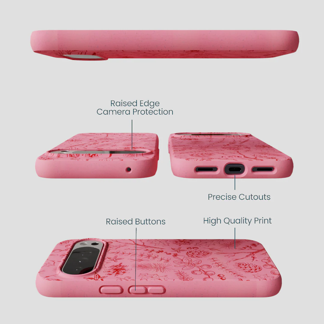 Bubblegum Pink Festive Forest Google Pixel 10 Pro XL Case - Image 3